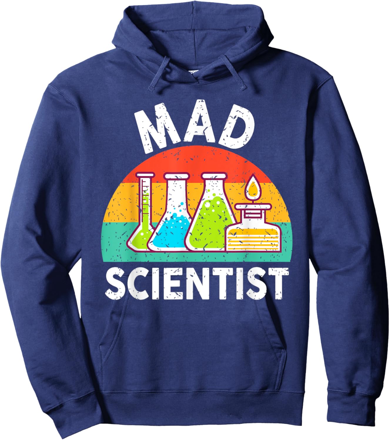 Mad Scientist Shirt Kids Youth Adult Science Teacher Funny Hoodie - Hoodie | Navy
