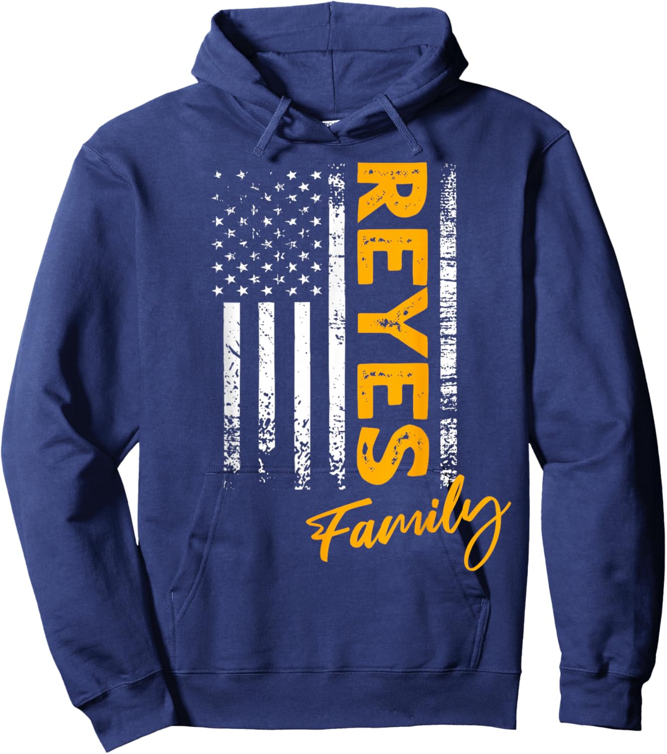Reyes Surname American Reyes Last Name Reyes Hoodie - Hoodie | Navy