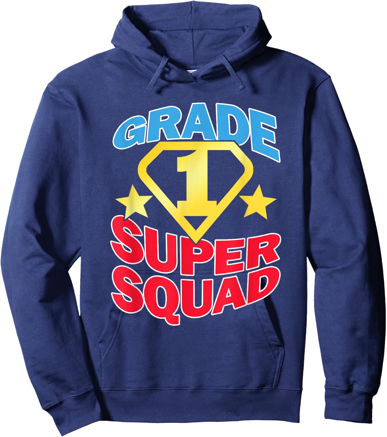 Grade 1 Super Squad Superhero Teacher Team Hoodie - Hoodie | Navy