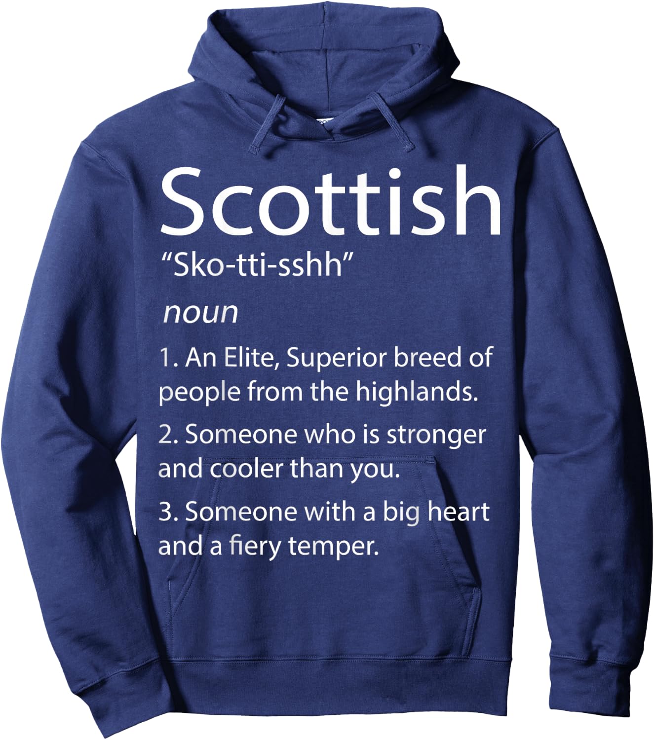 Scottish Definition - Funny Scottish & Scotland Hoodie - Hoodie | Navy