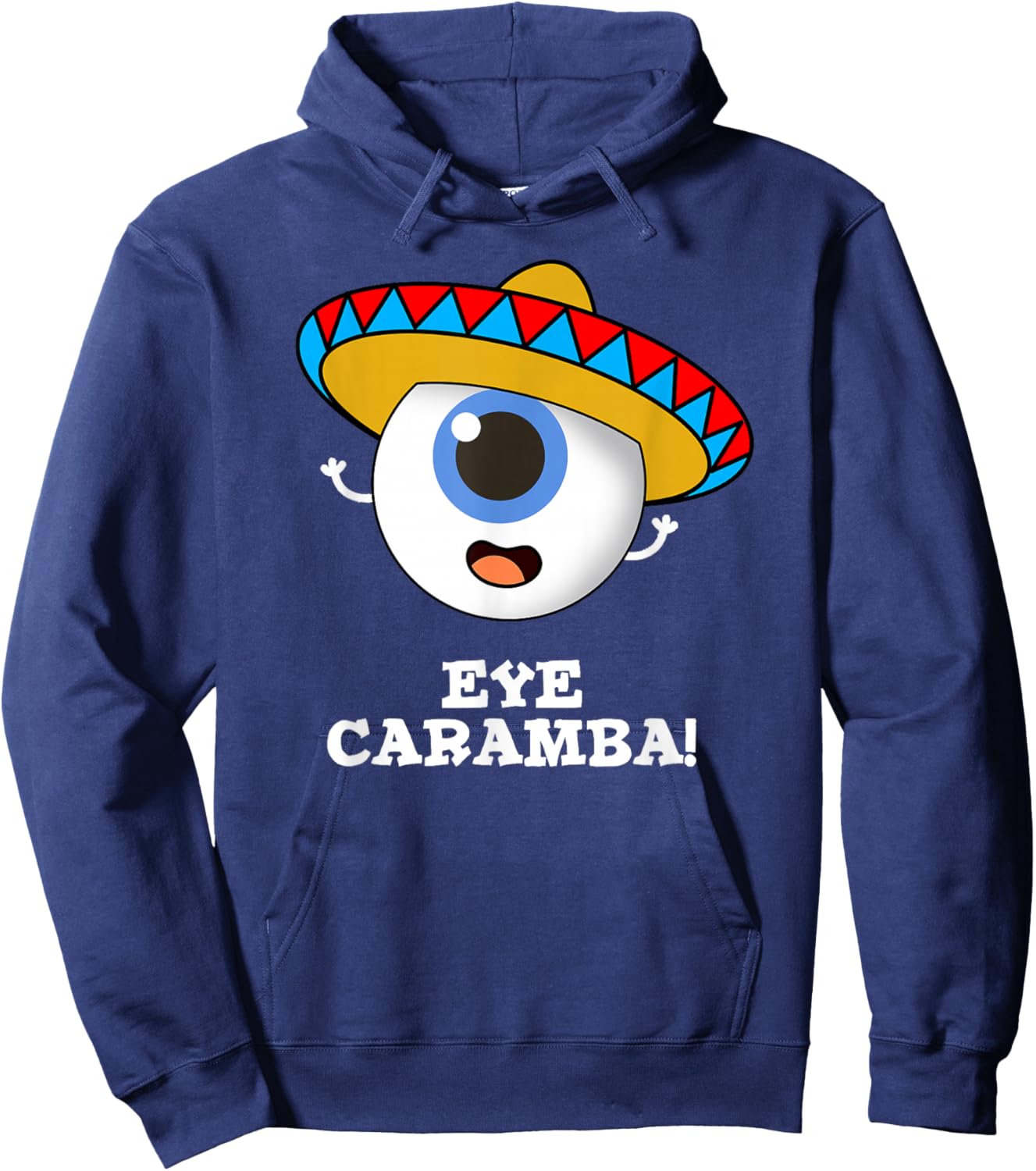 Eye Caramba Funny Mexican Pun Hoodie - Hoodie | Navy