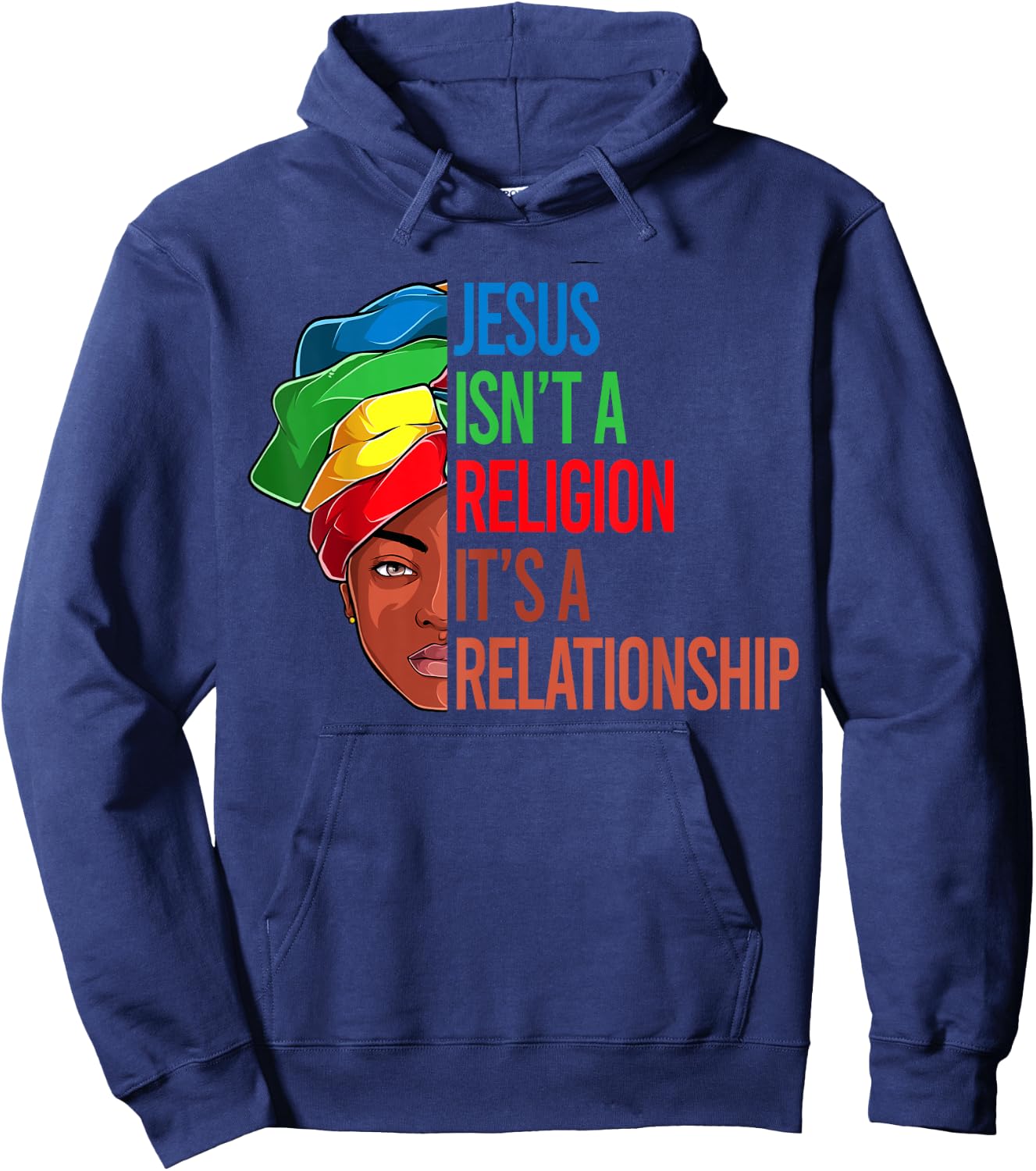 African American Apparel, Jesus Christian Black Women Girls Hoodie - Hoodie | Navy