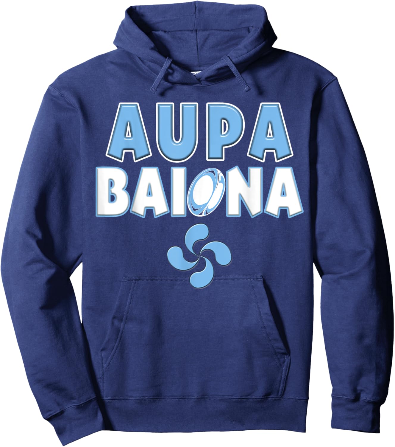 Rugby Bayonne Aupa Baiona Legend Supporter Man Woman Hoodie - Hoodie | Navy
