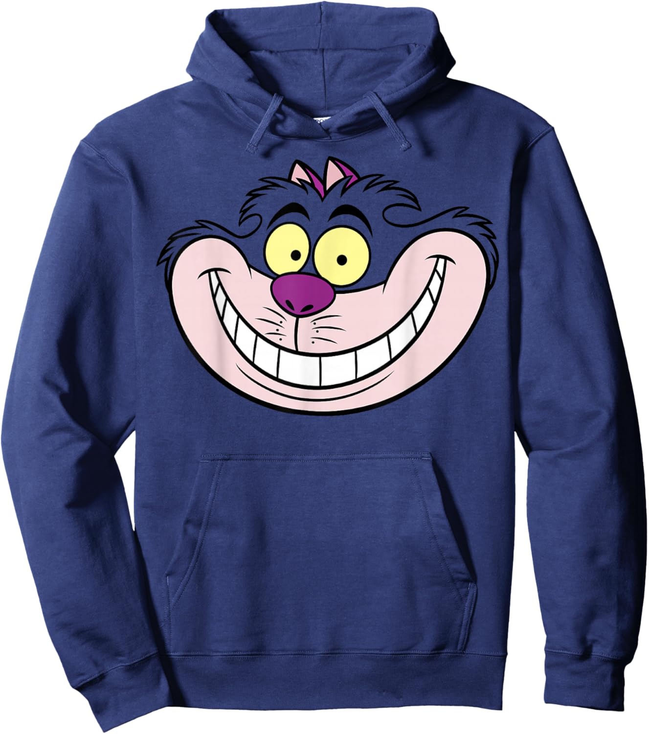Disney Alice in Wonderland Cheshire Cat Big Face Hoodie - Hoodie | Navy