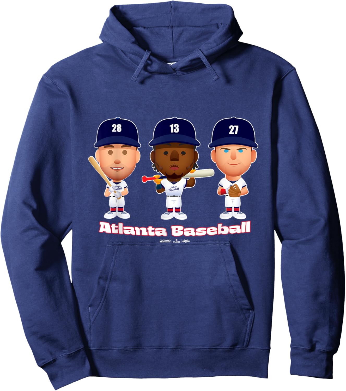 Atlanta Baseball Players Body Trio MLBPA Hoodie - Hoodie | Navy