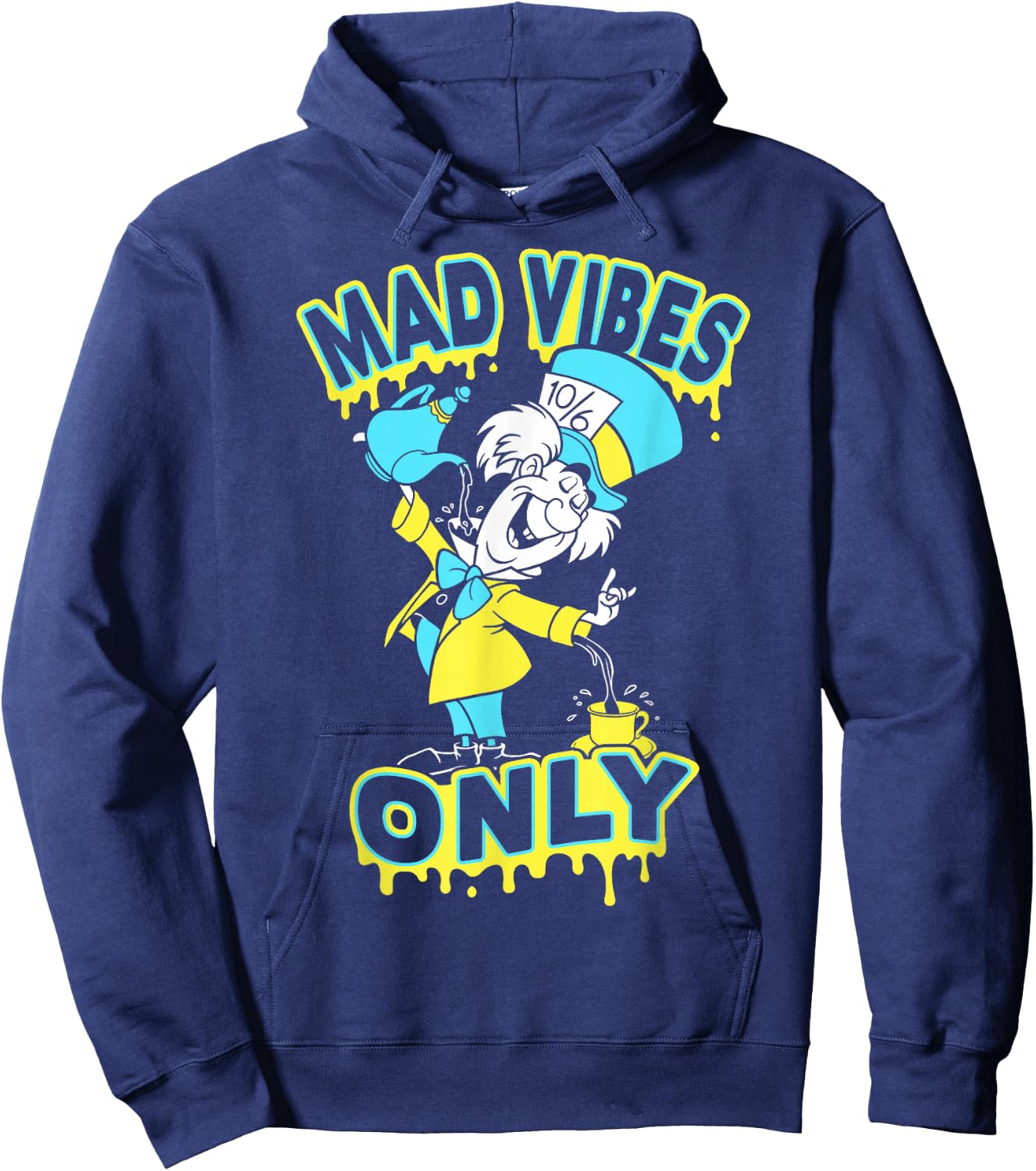 Disney Alice in Wonderland Mad Hatter Mad Vibes Only Small Hoodie - Hoodie | Navy