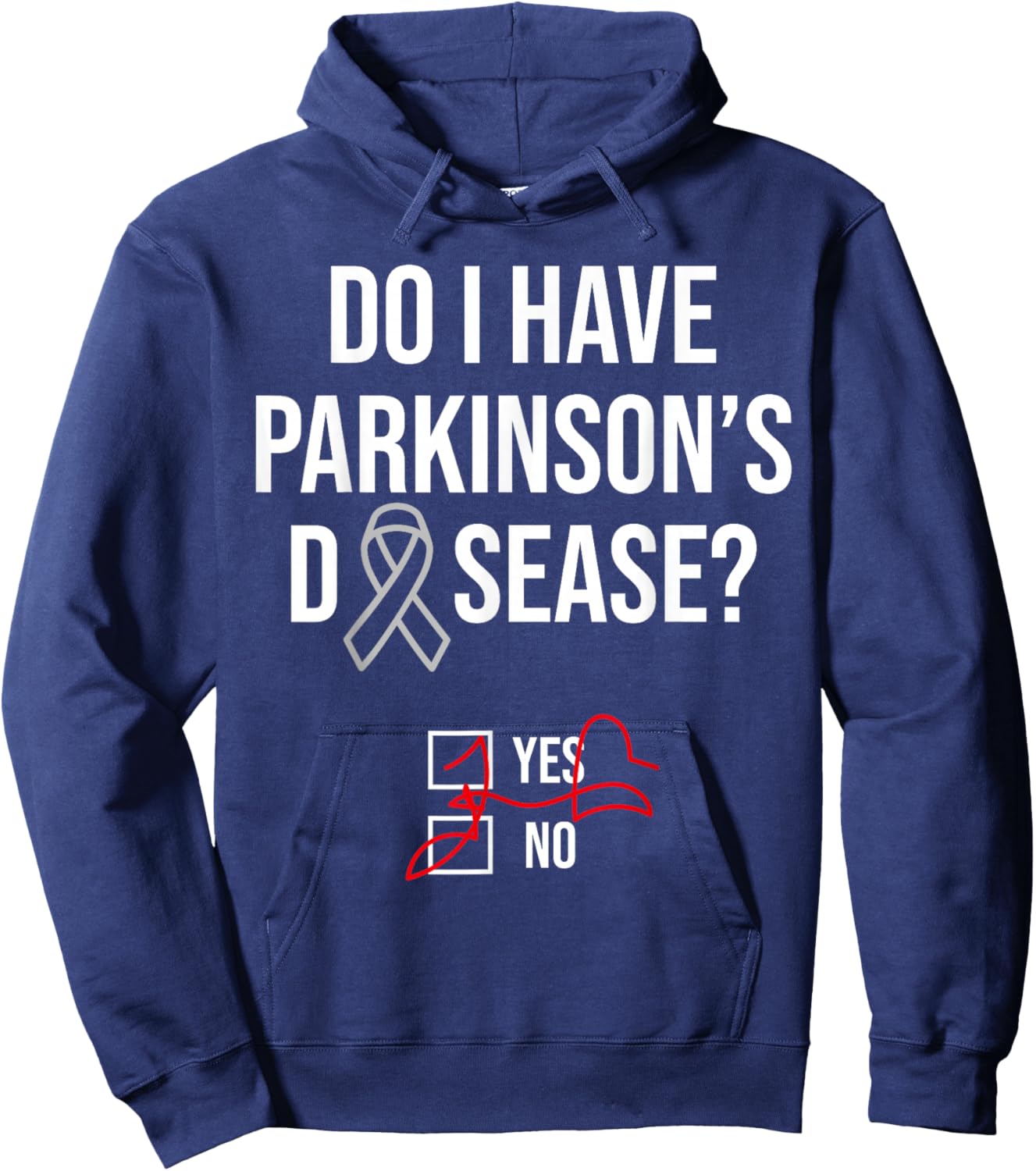 Do I have Parkinson's Disease Silver Ribbon for Warriors Hoodie - Hoodie | Navy