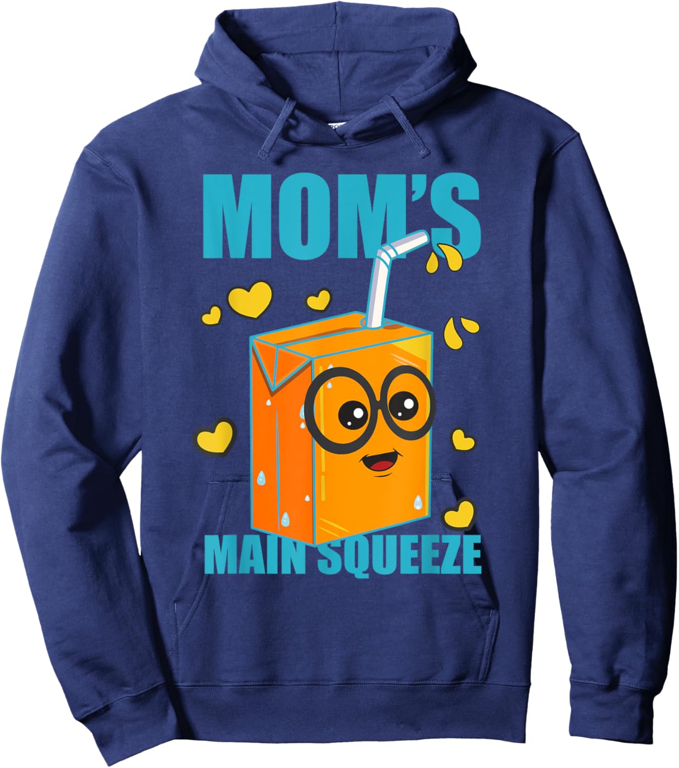 Cute Funny Mom's Main Squeeze Funny Lemon Boy Girl Toddler Hoodie - Hoodie | Navy