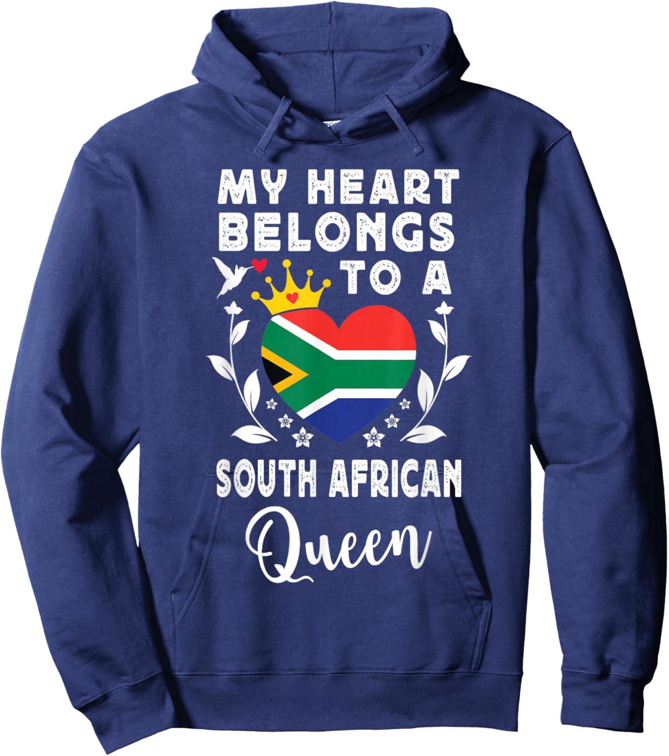 South African Queen Wife Girlfriend South Africa Flag Hoodie - Hoodie | Navy