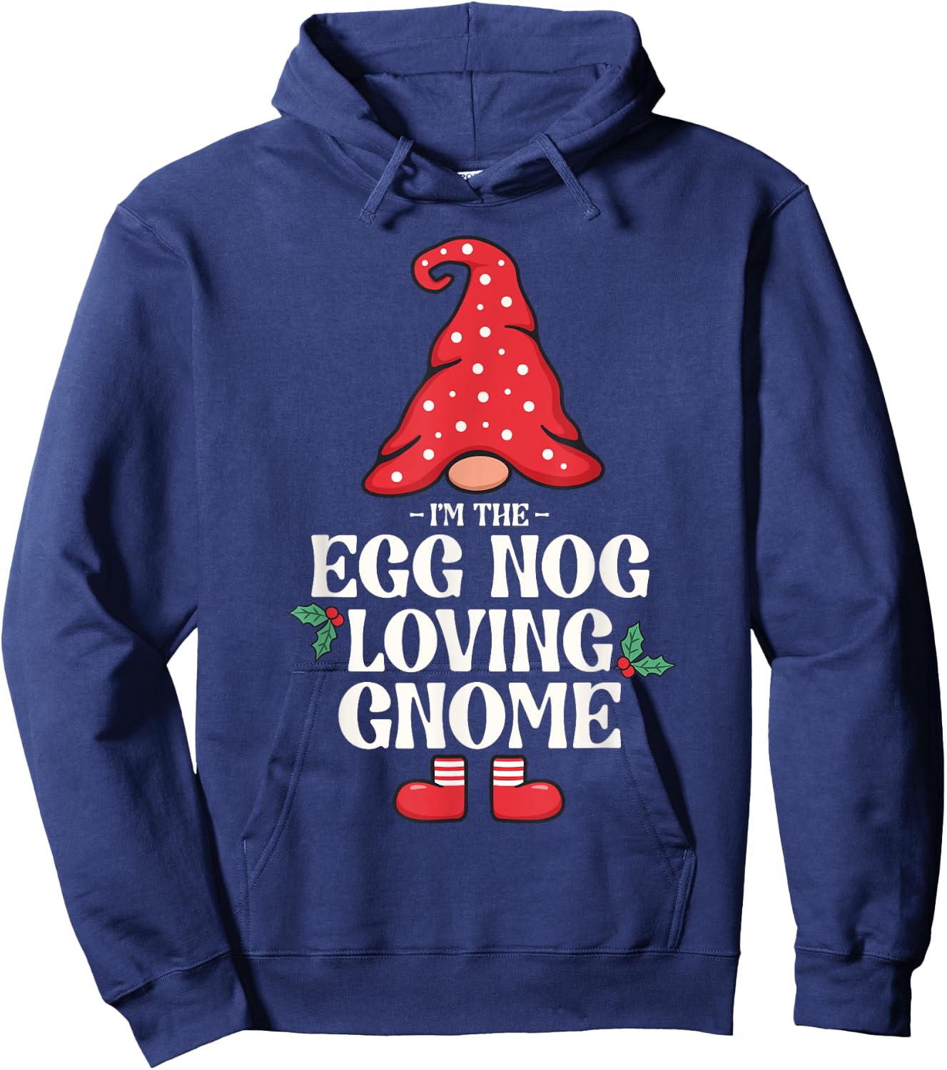 The Egg Nog Loving Gnome Family Matching Group Christmas Hoodie - Hoodie | Navy