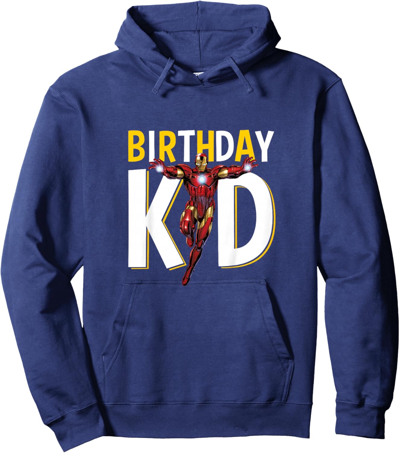 Kids Marvel Avengers Classic Birthday Kid Iron Man Shot Youth Hoodie - Hoodie | Navy