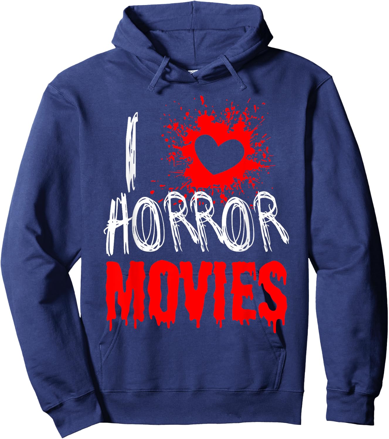 Horror Movie Fan - I Love Horror Movies Hoodie - Hoodie | Navy