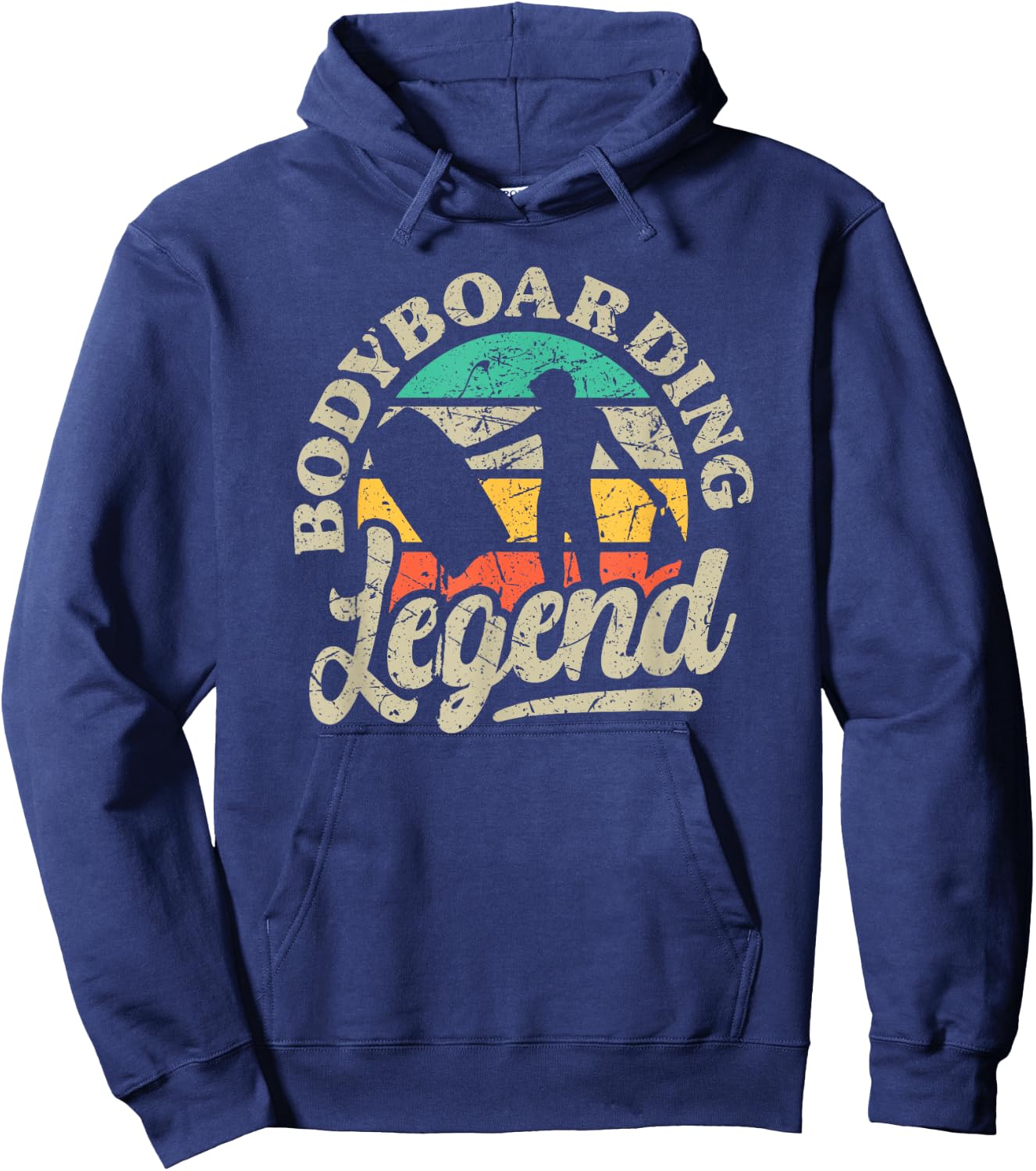 Bodyboarding Legend Retro Bodyboarder Vintage Bodyboard Hoodie - Hoodie | Navy
