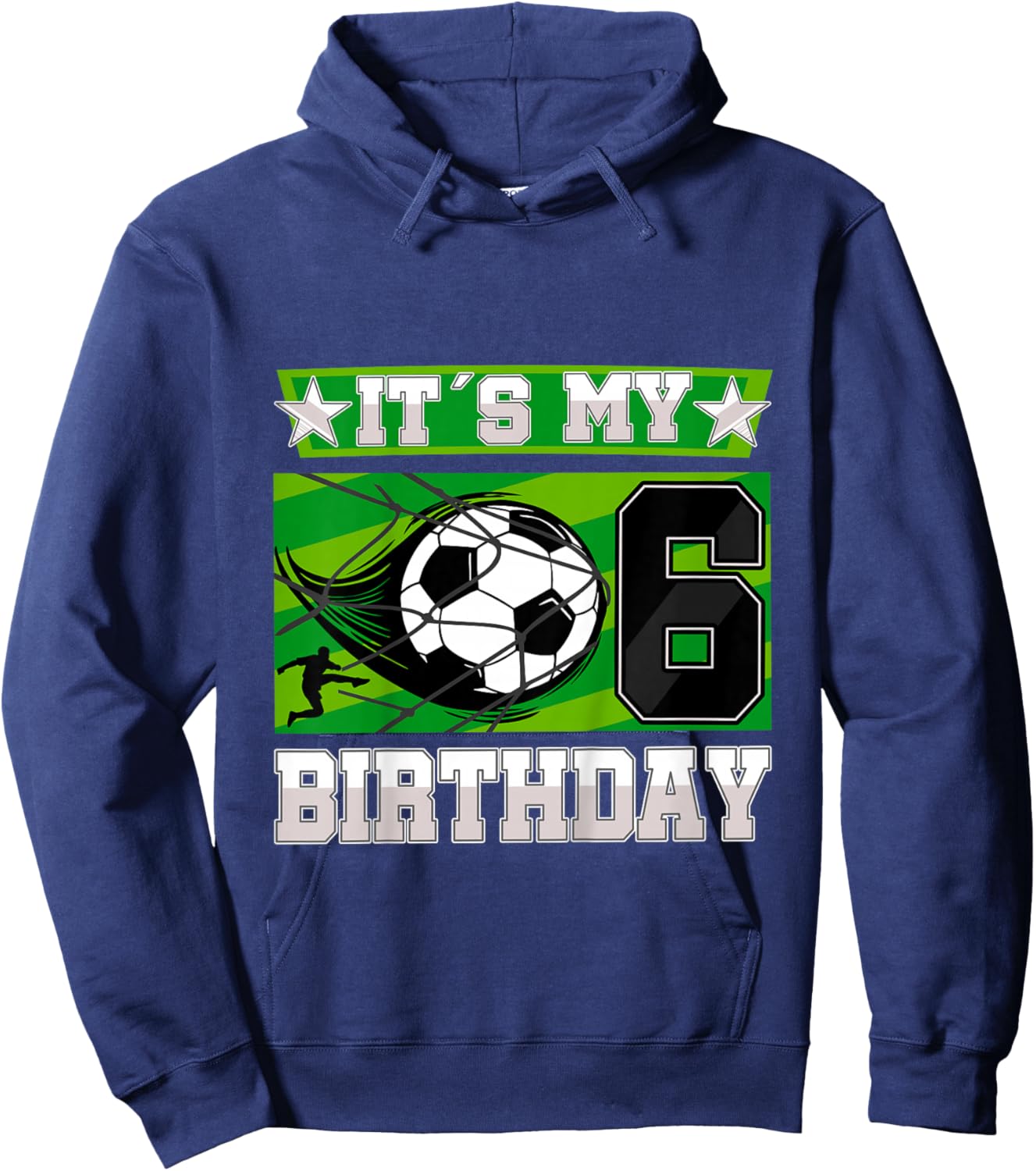 Soccer Birthday Party - 6th Birthday Boy 6 Years Old Hoodie - Hoodie | Navy