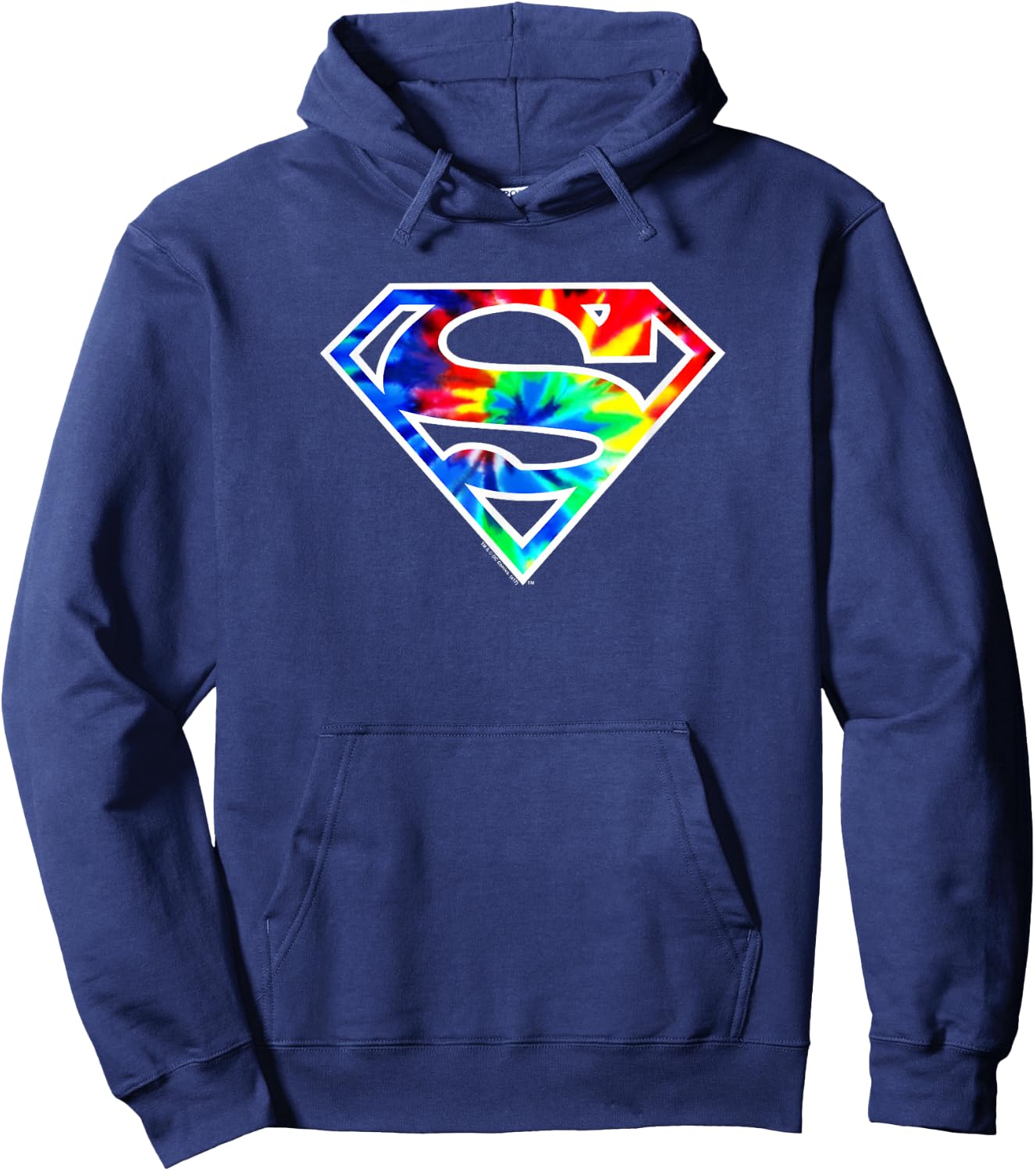 Superman Tie Dye Logo Hoodie - Hoodie | Navy