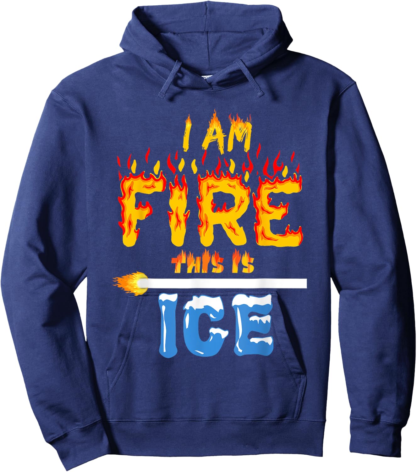 Funny Ice and Fire Costume Halloween Family Matching Women Hoodie - Hoodie | Navy