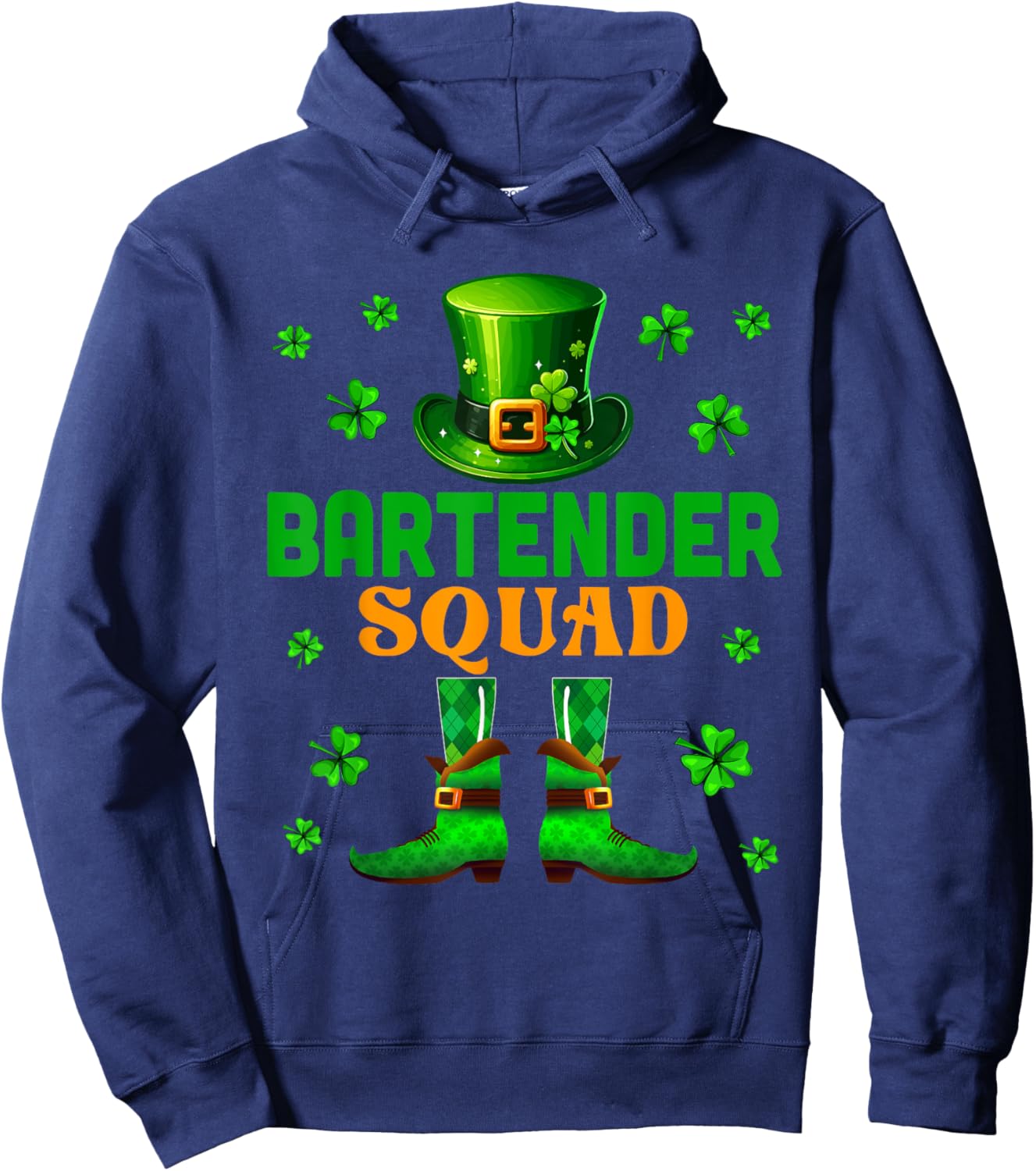 Bartender Squad St. Patrick's Day Costume Clovers Job Team Hoodie - Hoodie | Navy