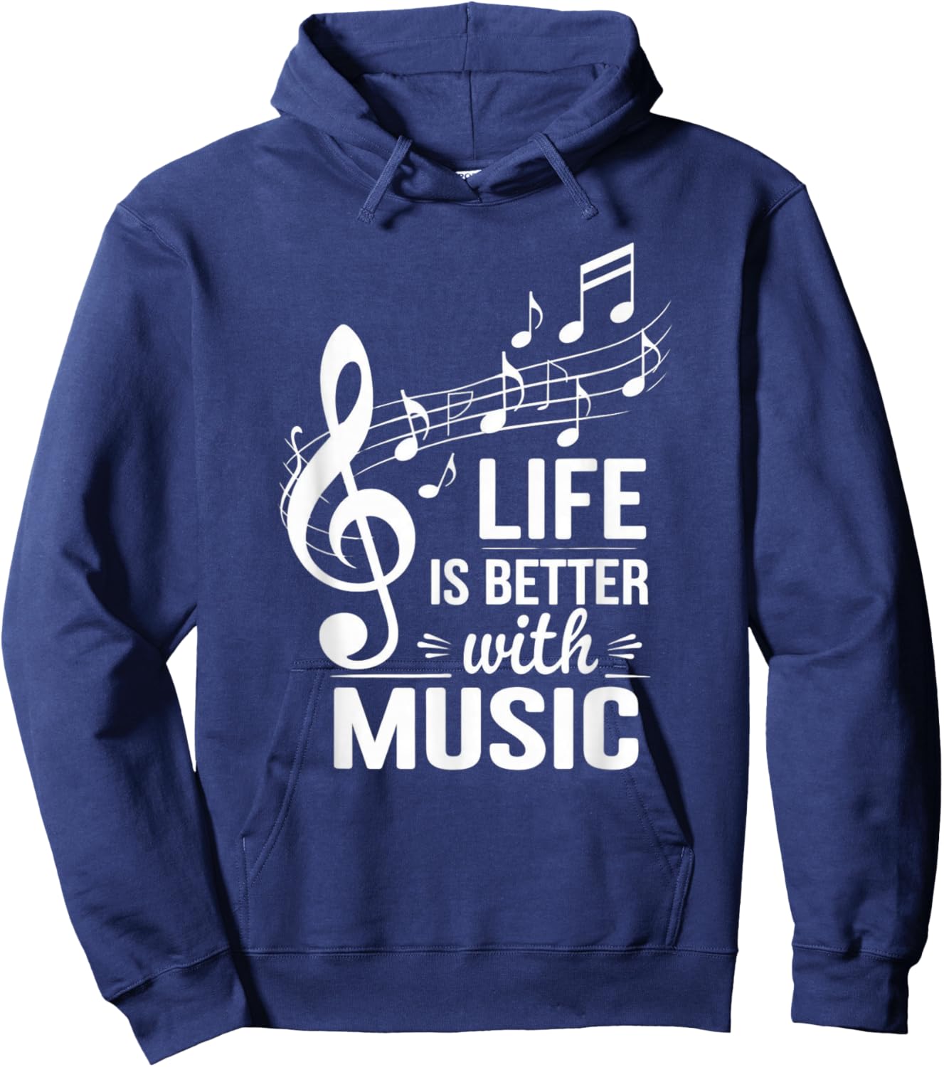 Life Is Better With Music Hoodie - Hoodie | Navy