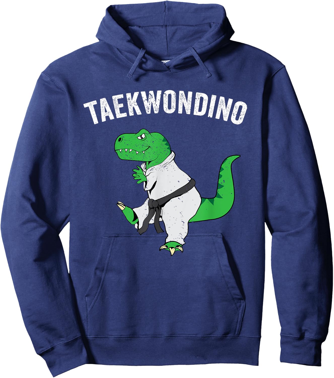 Funny Taekwondo T Rex Dinosaur Cute Martial Arts Boys Gift Hoodie - Hoodie | Navy