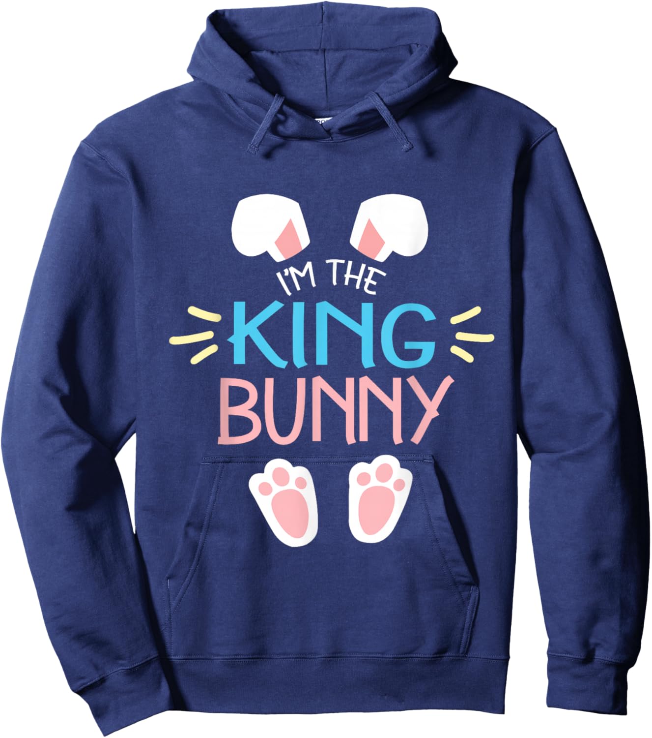 Happy Easter Day To Me You Lovers Queen I'm The King Bunny Hoodie - Hoodie | Navy