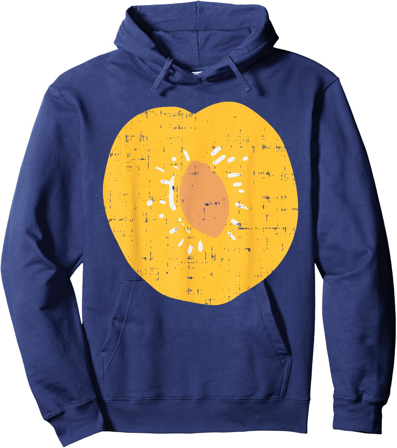 Plum Peach Funny Fruit Lazy DIY Easy Halloween Costume Hoodie - Hoodie | Navy