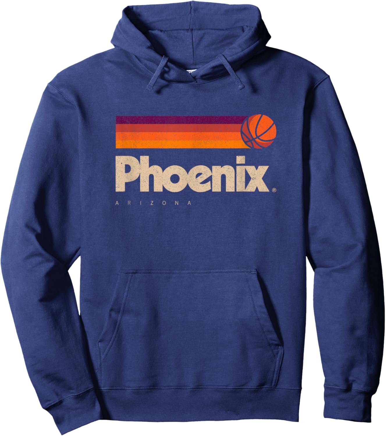 Phoenix Basketball B-Ball City Arizona Retro Phoenix Hoodie - Hoodie | Navy