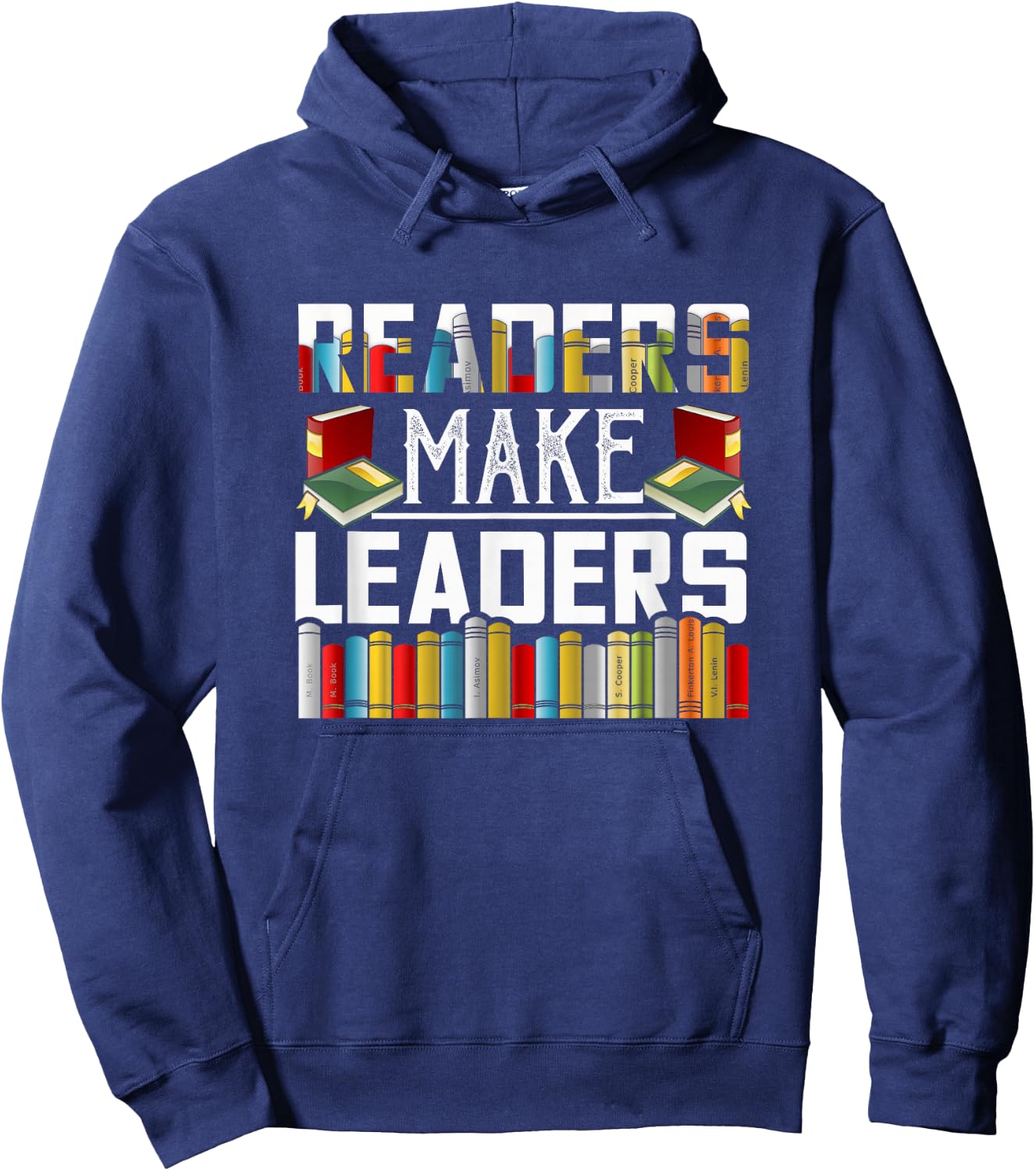 Funny Reader Gifts Readers Make Leaders - -Kids, Black, Small Hoodie - Hoodie | Navy