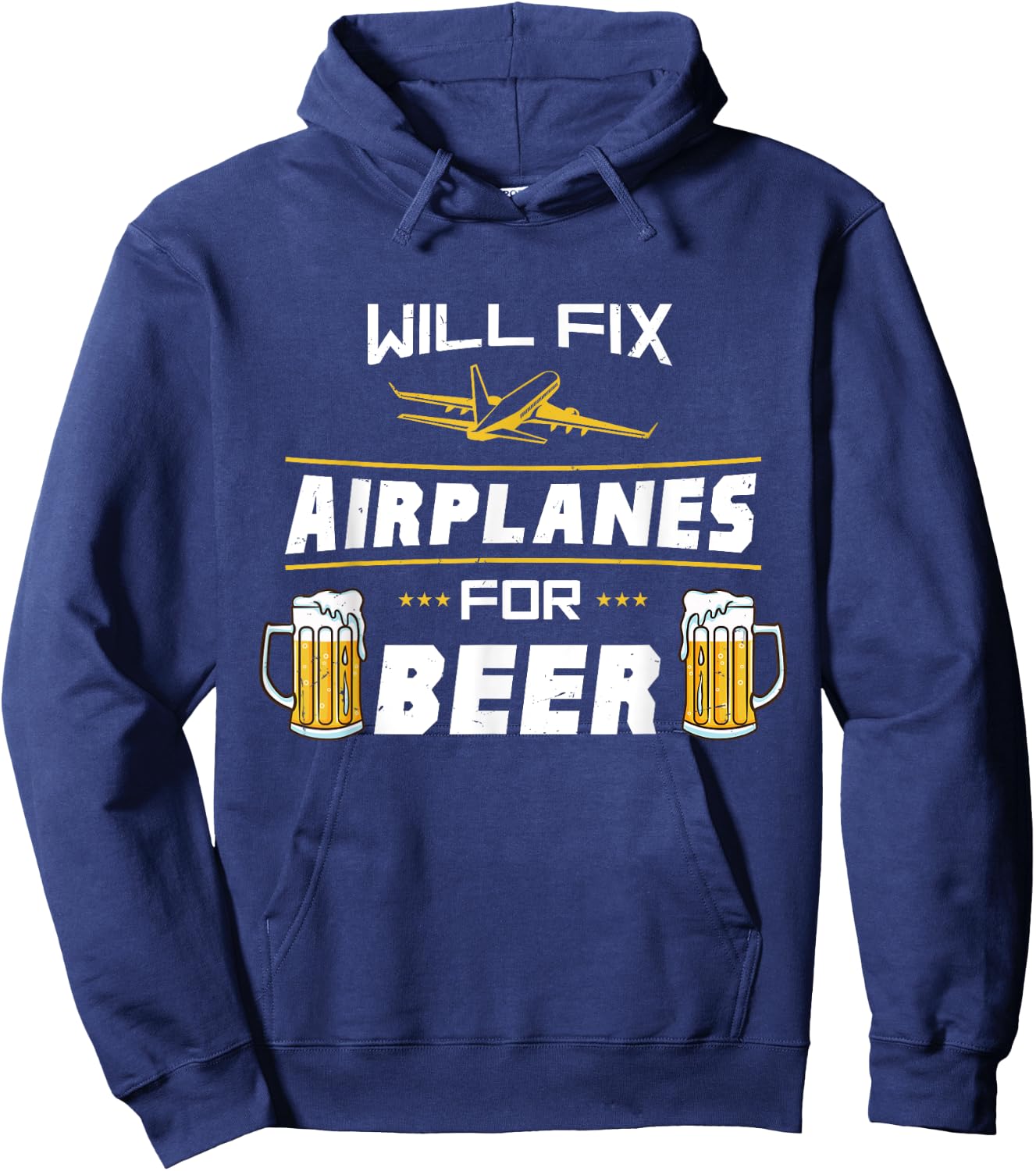Will Fix Airplanes For Beer Aircraft Mechanic Gift Hoodie - Hoodie | Navy