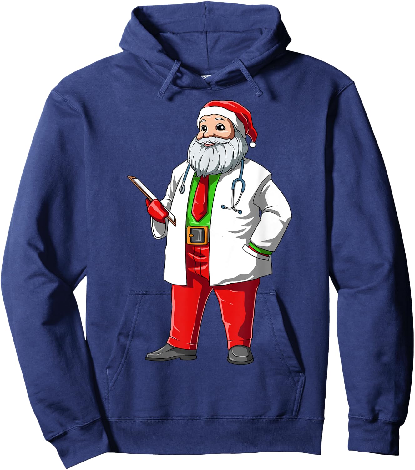 Nurse Christmas Santa Doctor Christmas Medical Santa Nursing Hoodie - Hoodie | Navy