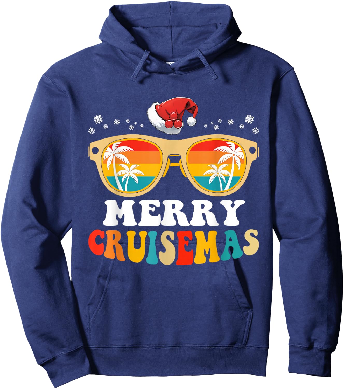 Merry Cruisemas Retro Summer Cruise Christmas Men Women Kids Hoodie - Hoodie | Navy