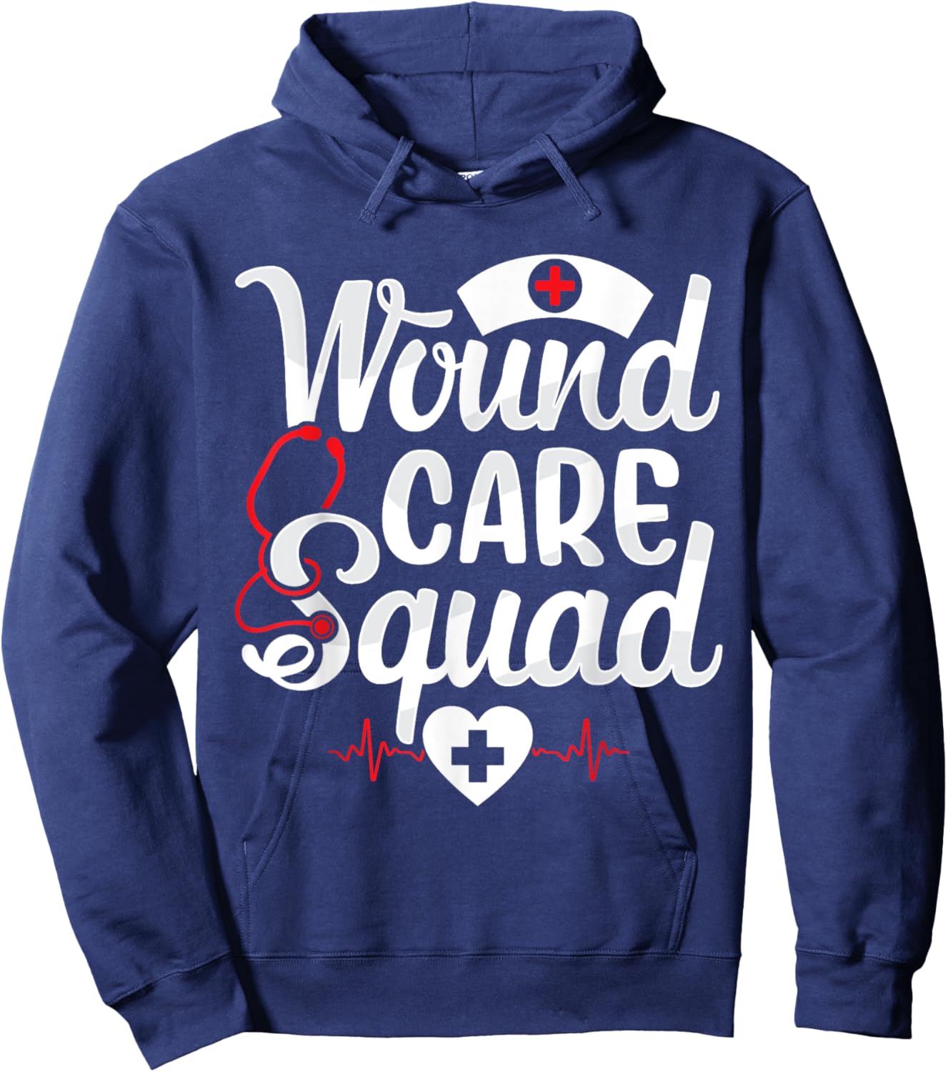 Wound Care Squad Team Funny Wound Care Nurse Nursing RN Hoodie - Hoodie | Navy