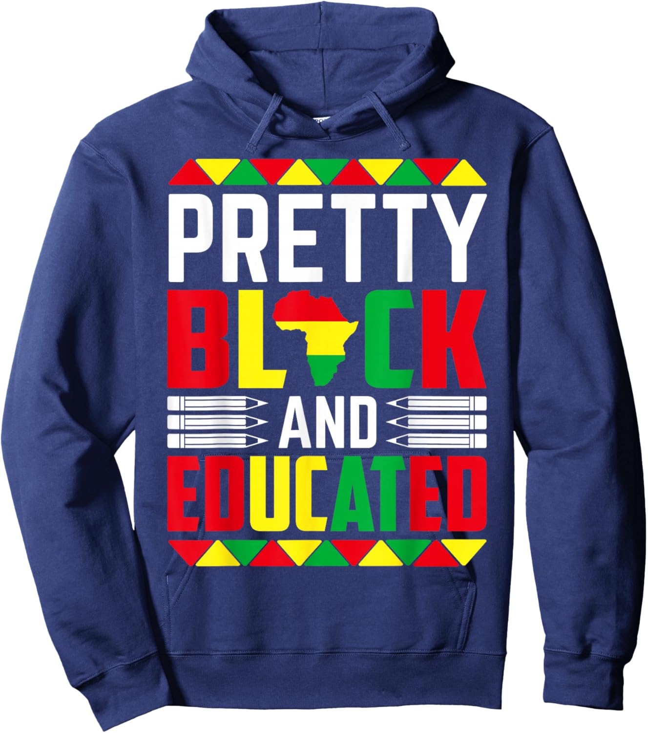 Pretty Black And Educated Hoodie - Hoodie | Navy