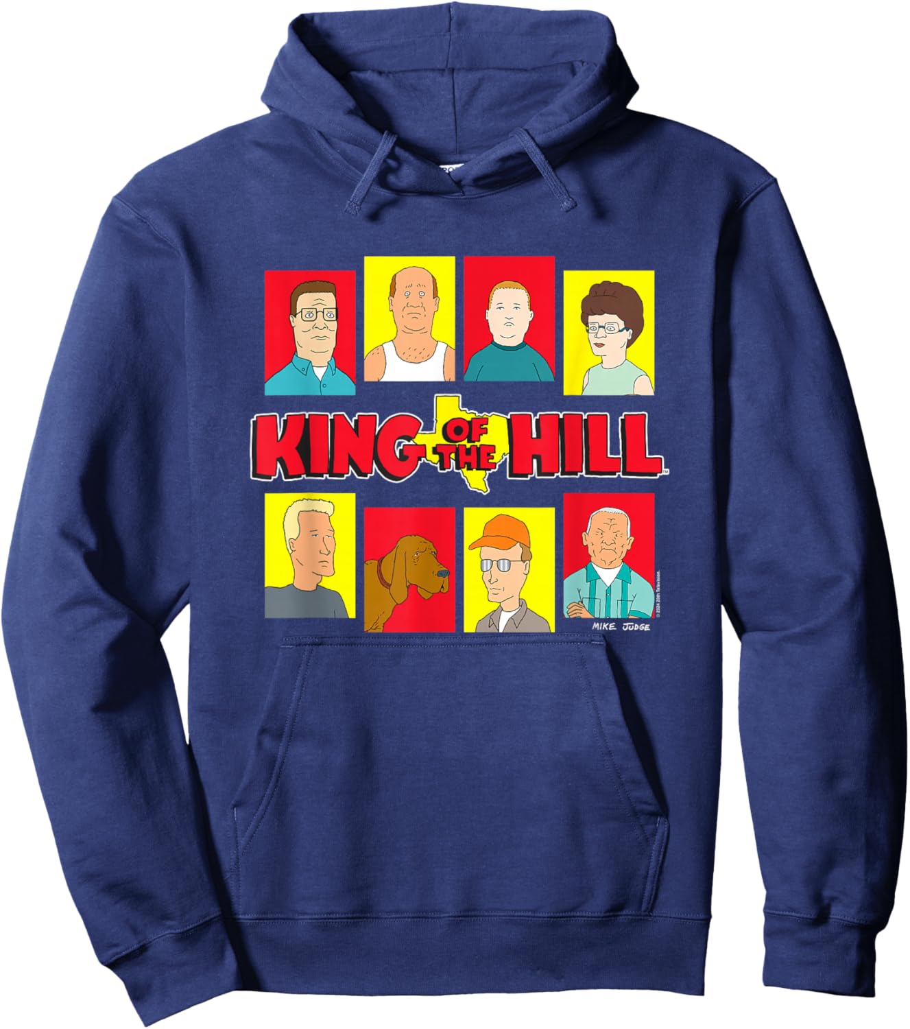 King of The Hill Iconic Characters Group Shot Big Portraits Hoodie - Hoodie | Navy