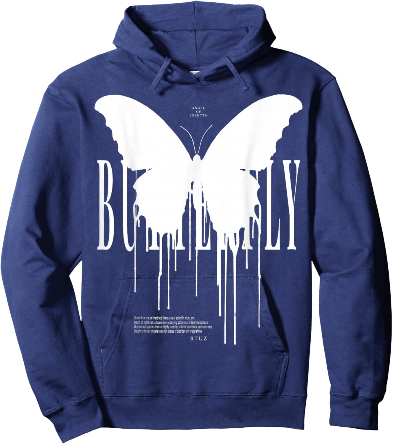 Butterfly Mode Hip Hop Fashion Damen Herren Schmetterling Hoodie - Hoodie | Navy