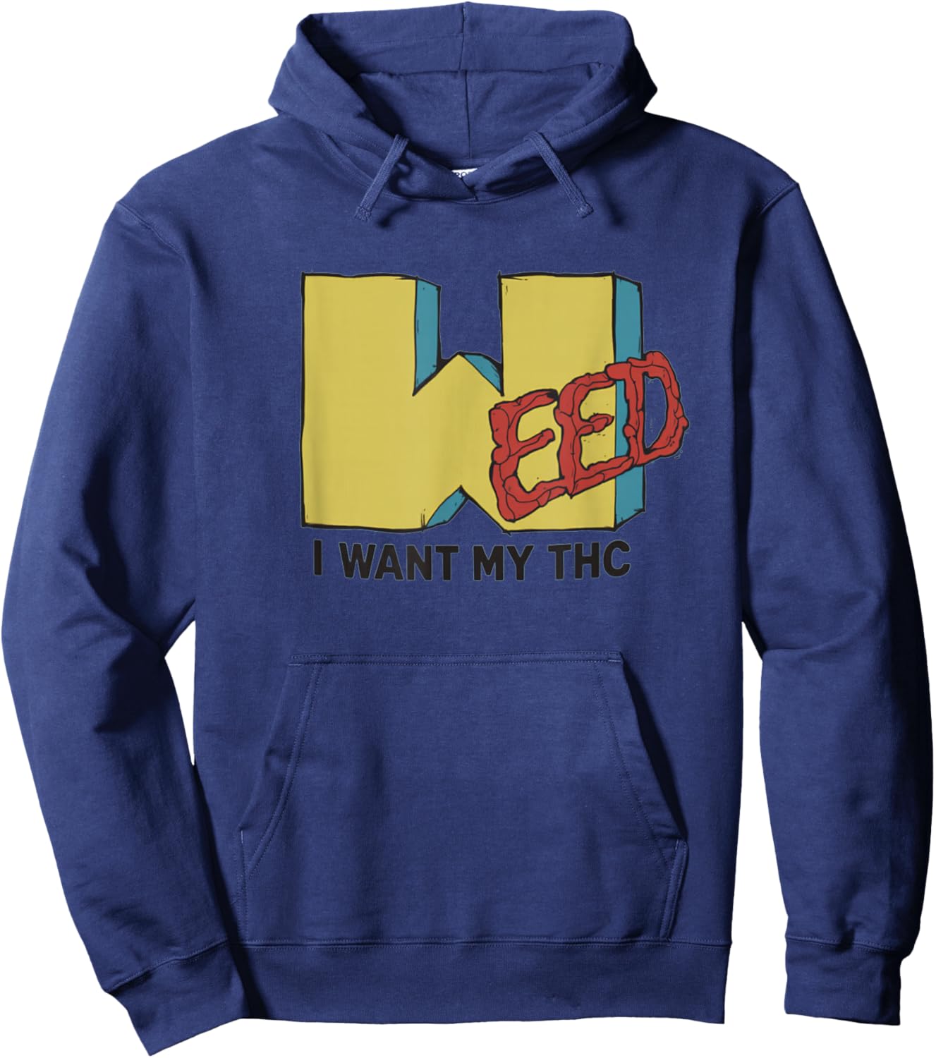 I Want My THC - Funny Marijuana Logo Parody Hoodie - Hoodie | Navy