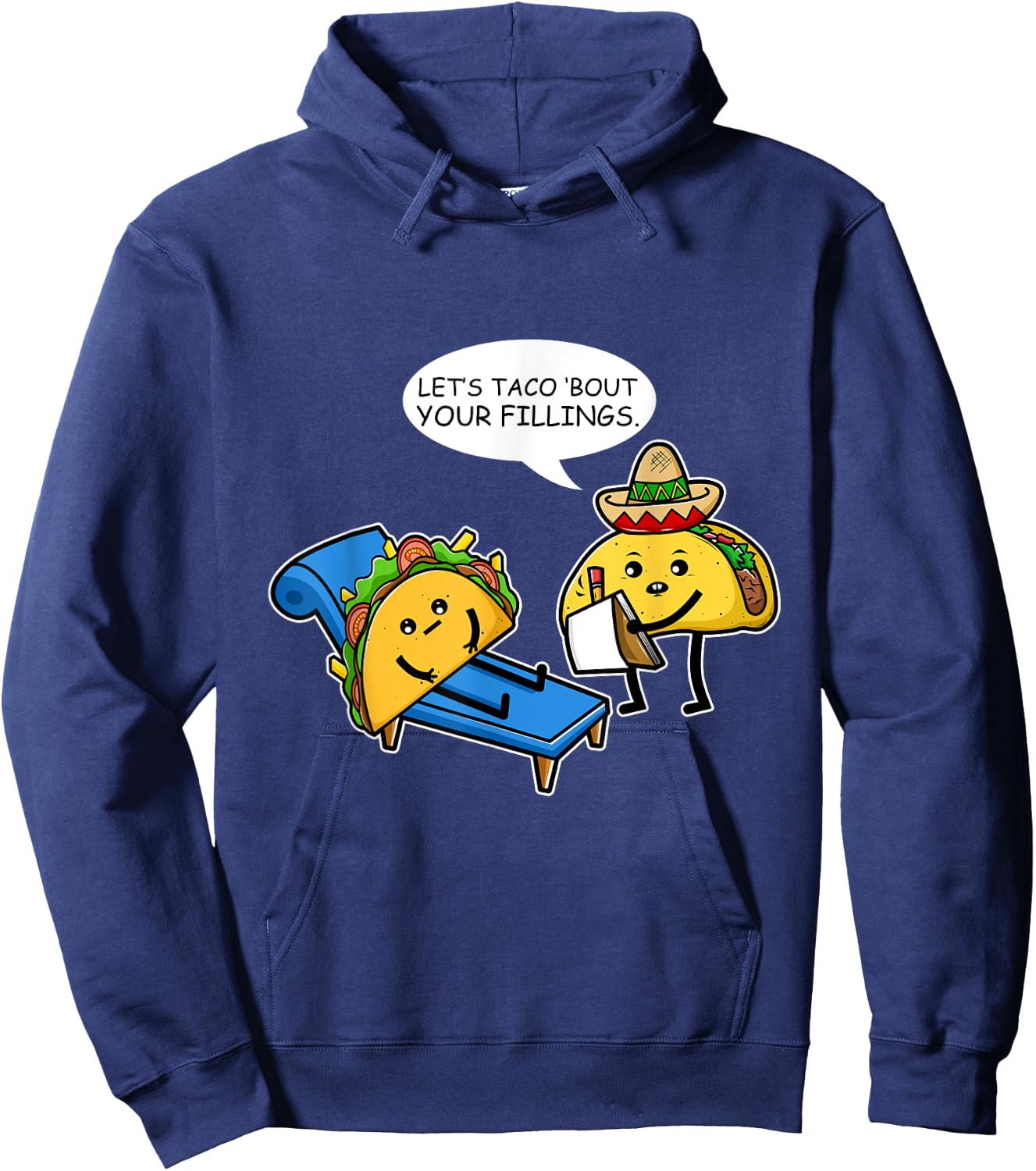 Mexican Taco Cinco De Mayo Hoodie - Hoodie | Navy