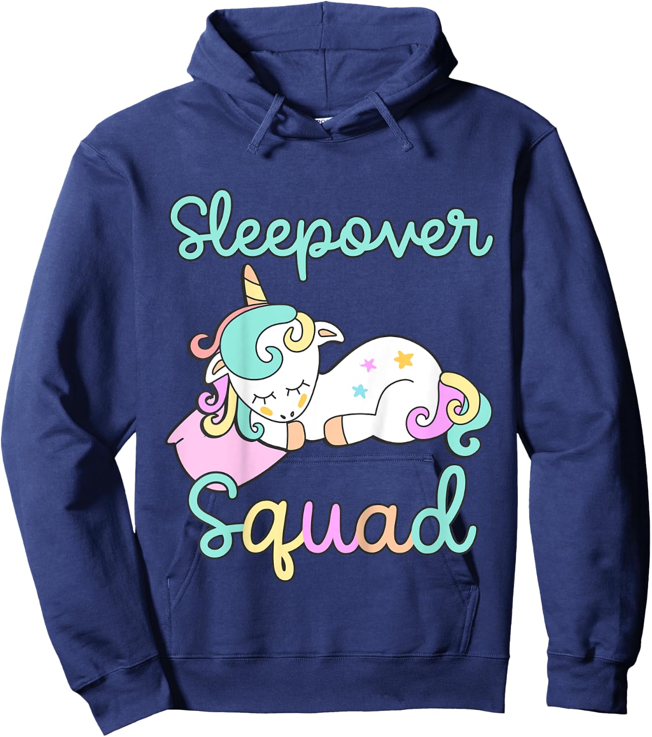Sleepover Squad Pajamas Girls Unicorn Slumber Party Toddler Hoodie - Hoodie | Navy
