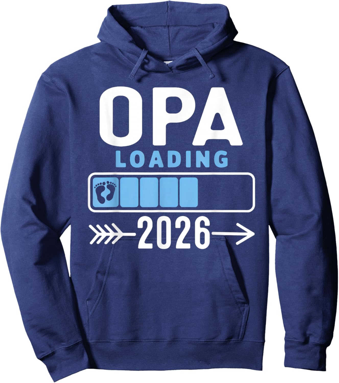 Opa Loading 2026 Promoted To Opa 2026 Baby Announcement Hoodie - Hoodie | Navy