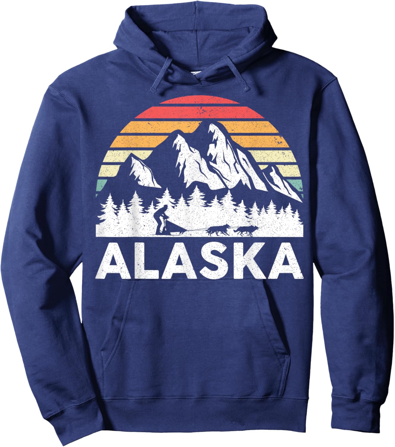 Alaska - Dog Sledding Mush Husky sled dogs Mushing Musher Hoodie - Hoodie | Navy