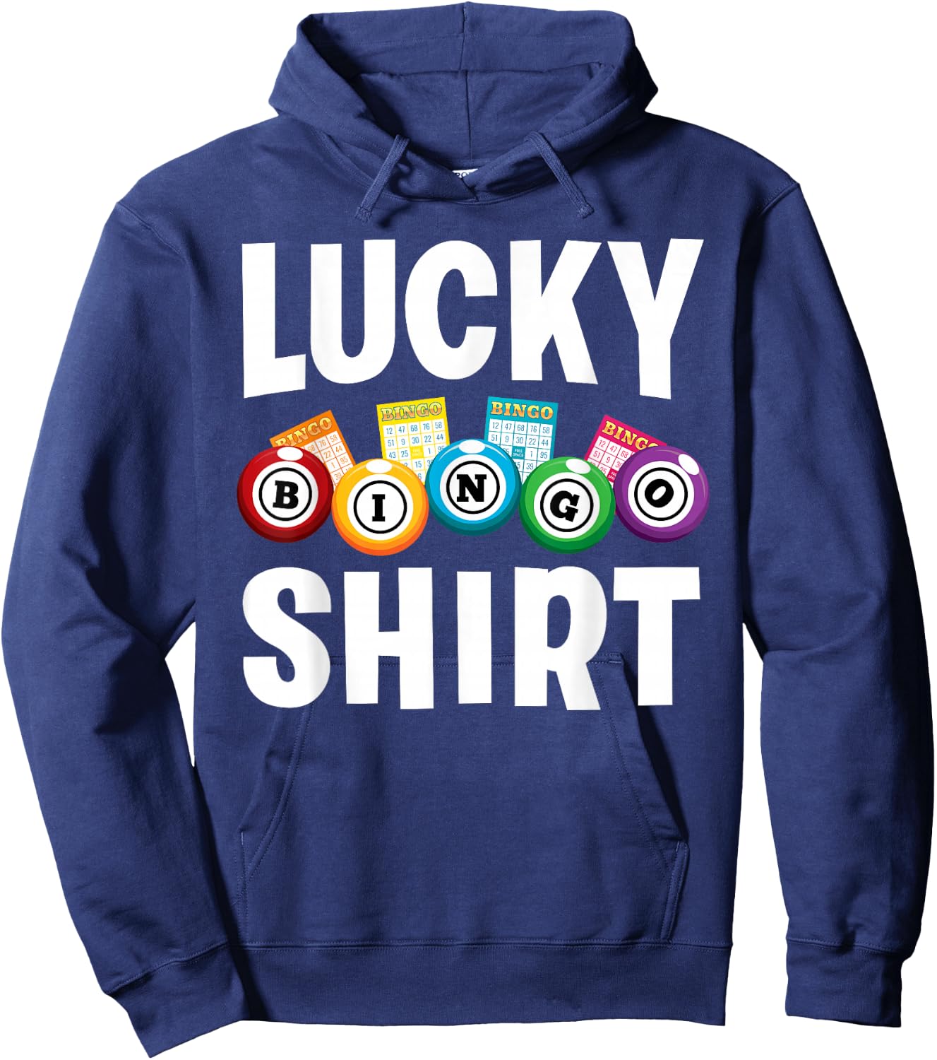 Cute Lucky Bingo Art Women Game Player Bingo Lovers Hoodie - Hoodie | Navy