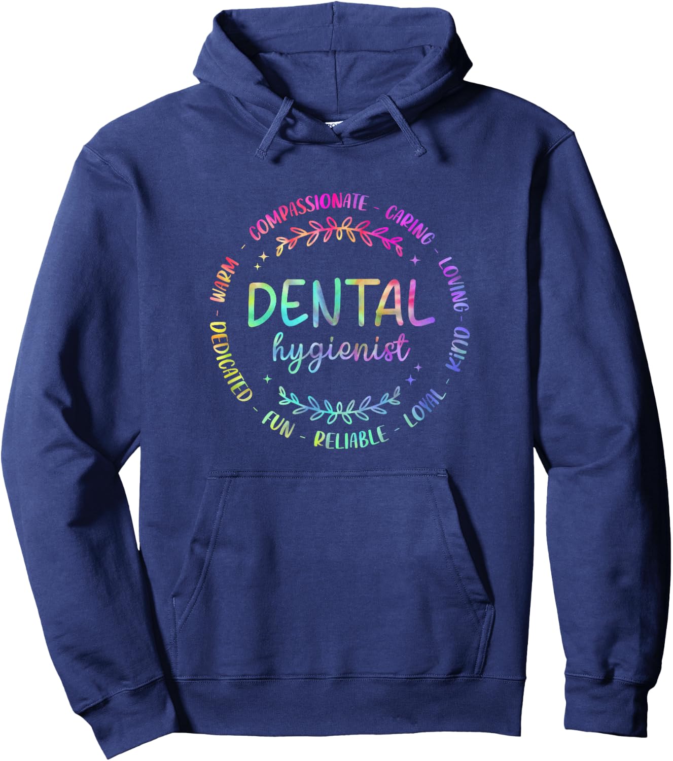 Tie Dye Dental Hygienist RDH Dentist Dental Hygienist Hoodie - Hoodie | Navy