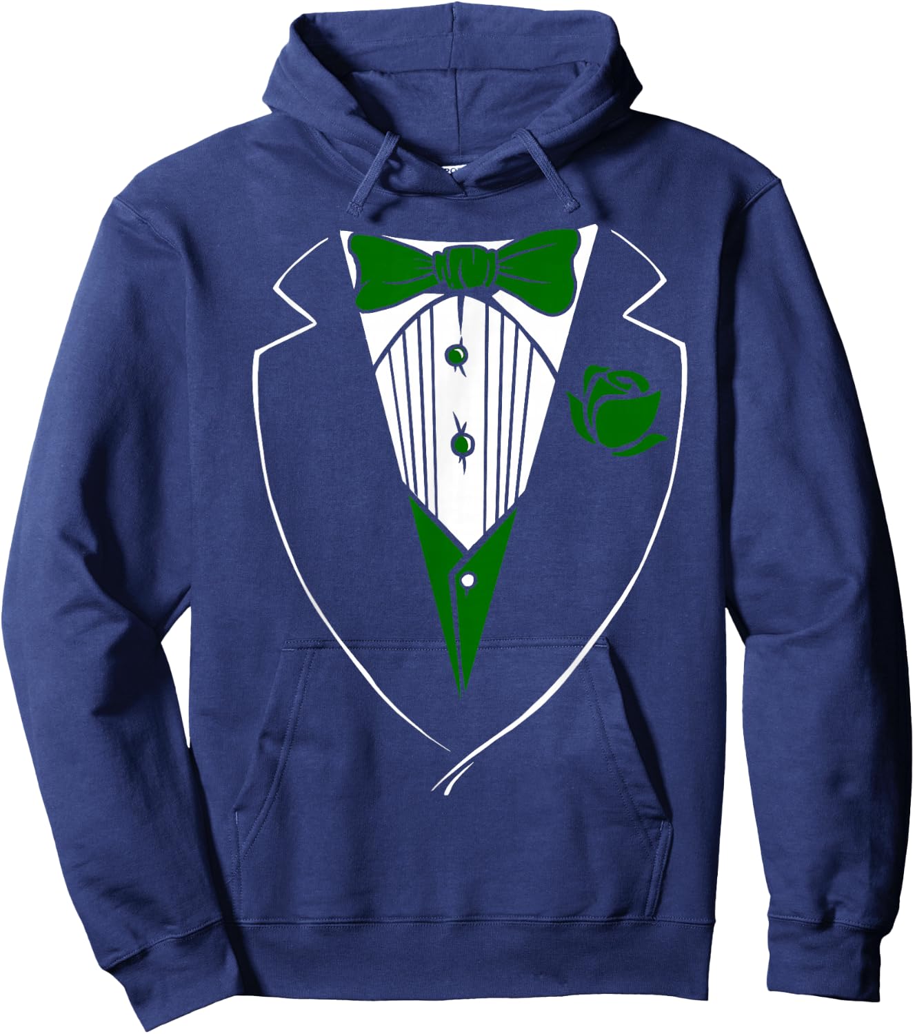 Tuxedo T Shirt with Green Bow & Boys Hoodie - Hoodie | Navy