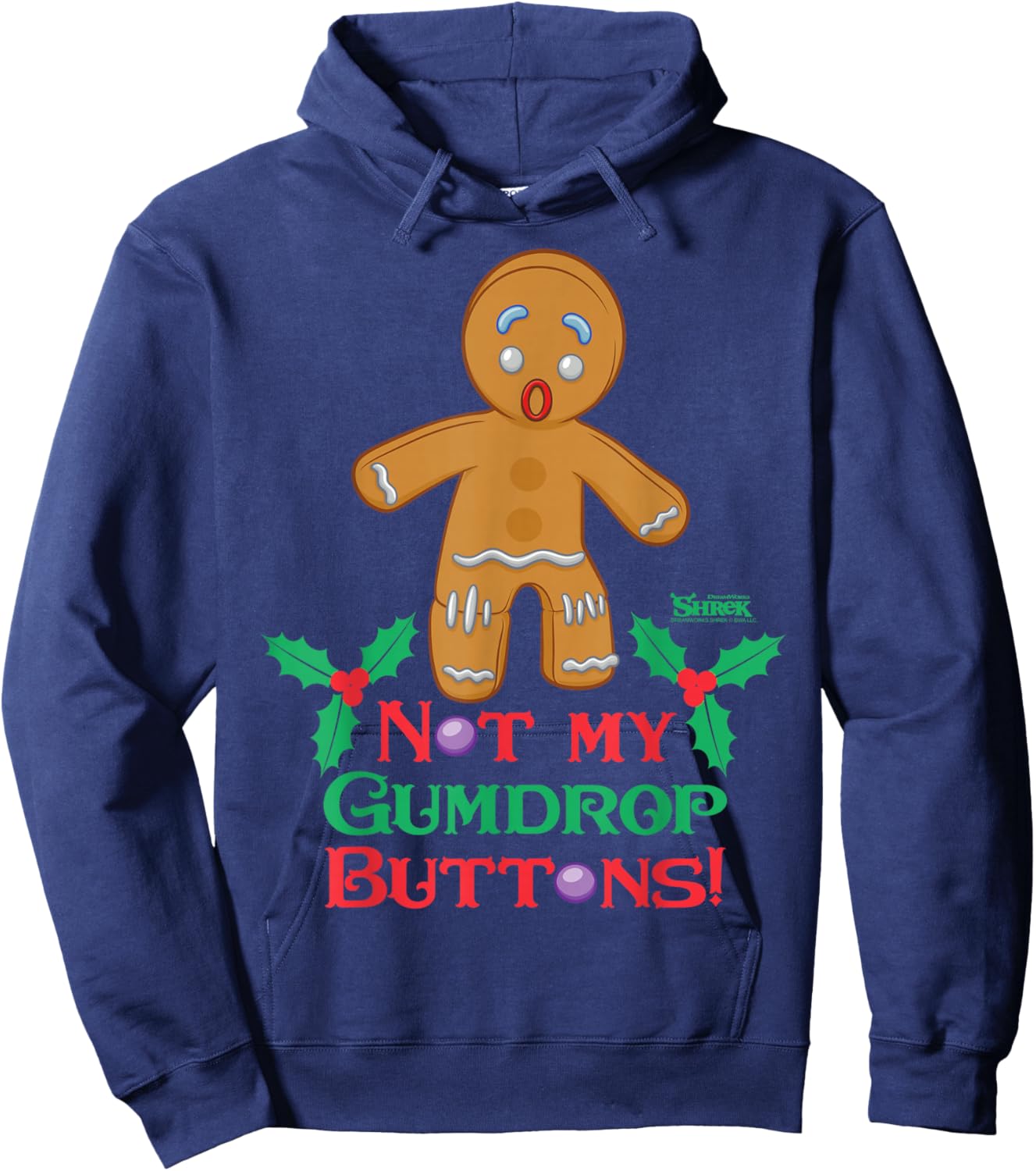 Shrek Gingy Not My Gumdrop Buttons Hoodie - Hoodie | Navy