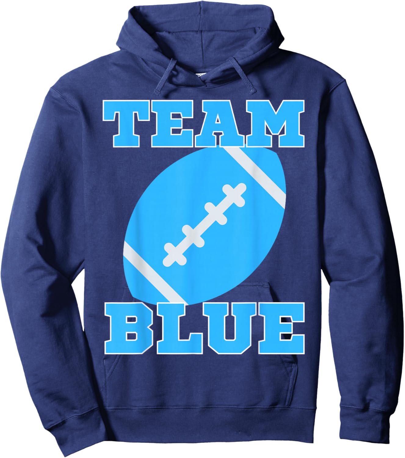 TEAM BLUE Gender Reveal Team Boy Football Hoodie - Hoodie | Navy