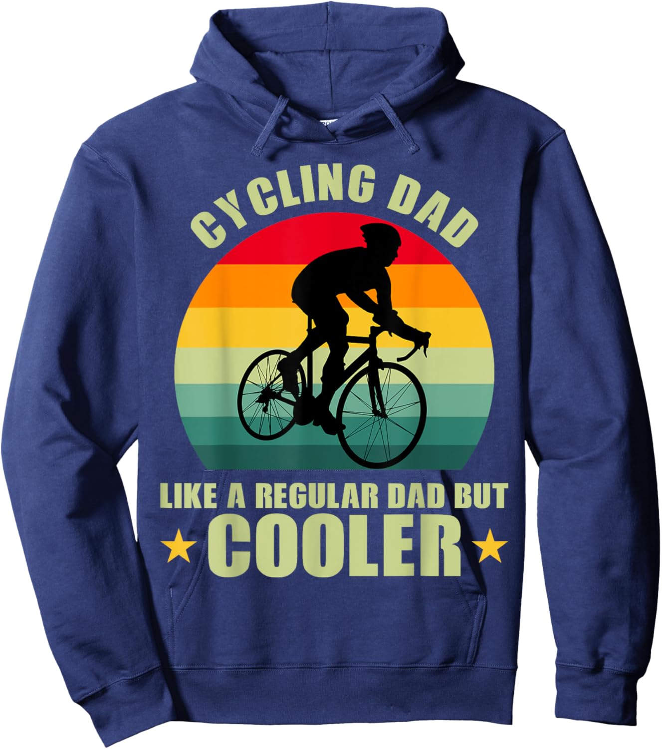 Funny Cycling Dad Design Dad Bike Race Rider Cyclist Hoodie - Hoodie | Navy