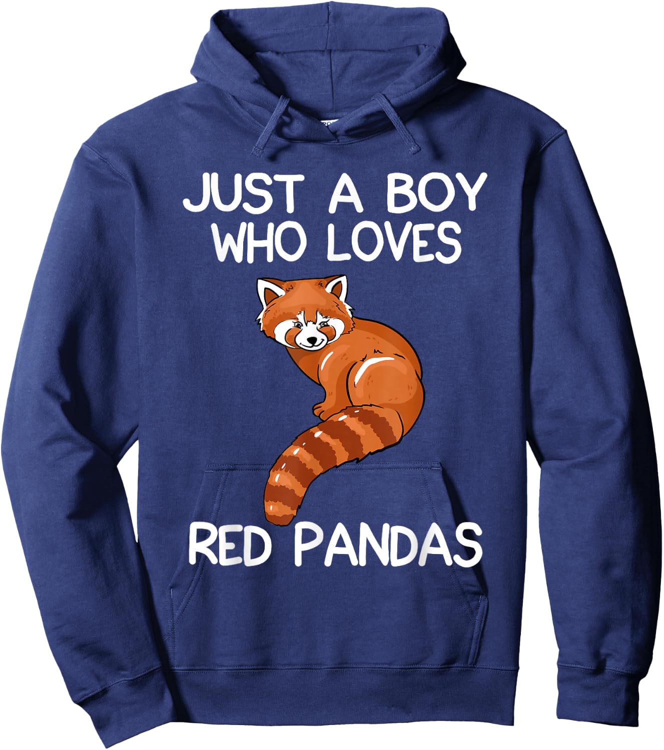 Just A Boy Who Loves Red Pandas Gift Red Panda Hoodie - Hoodie | Navy