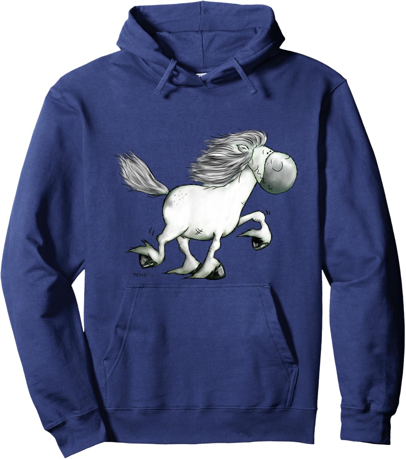 Funny Icelandic Horse Cartoon Gaited Horses Horseback Rider Hoodie - Hoodie | Navy