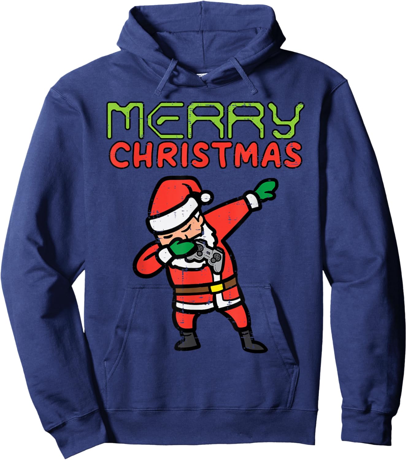 Merry Christmas Gamer Santa Dab Xmas Gaming Boys Kid Toddler Hoodie - Hoodie | Navy