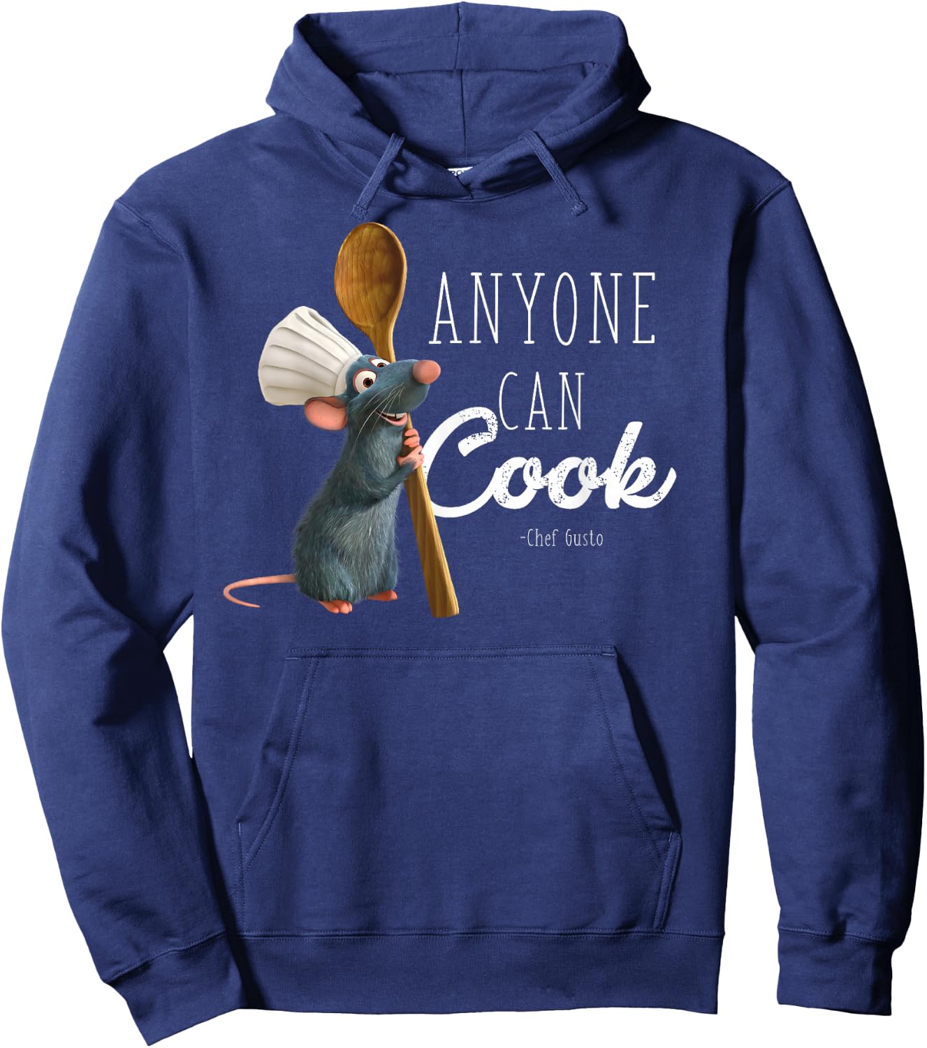 Disney Pixar Ratatouille Remy Anyone Can Cook Quote Hoodie - Hoodie | Navy