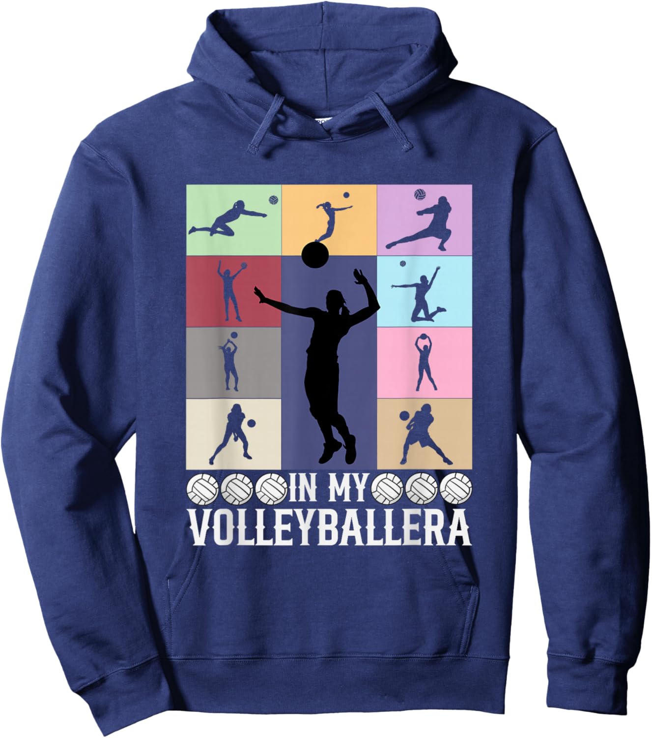 In My Volleyball Era Shirt Vintage Volleyball Sport Game Day Hoodie - Hoodie | Navy